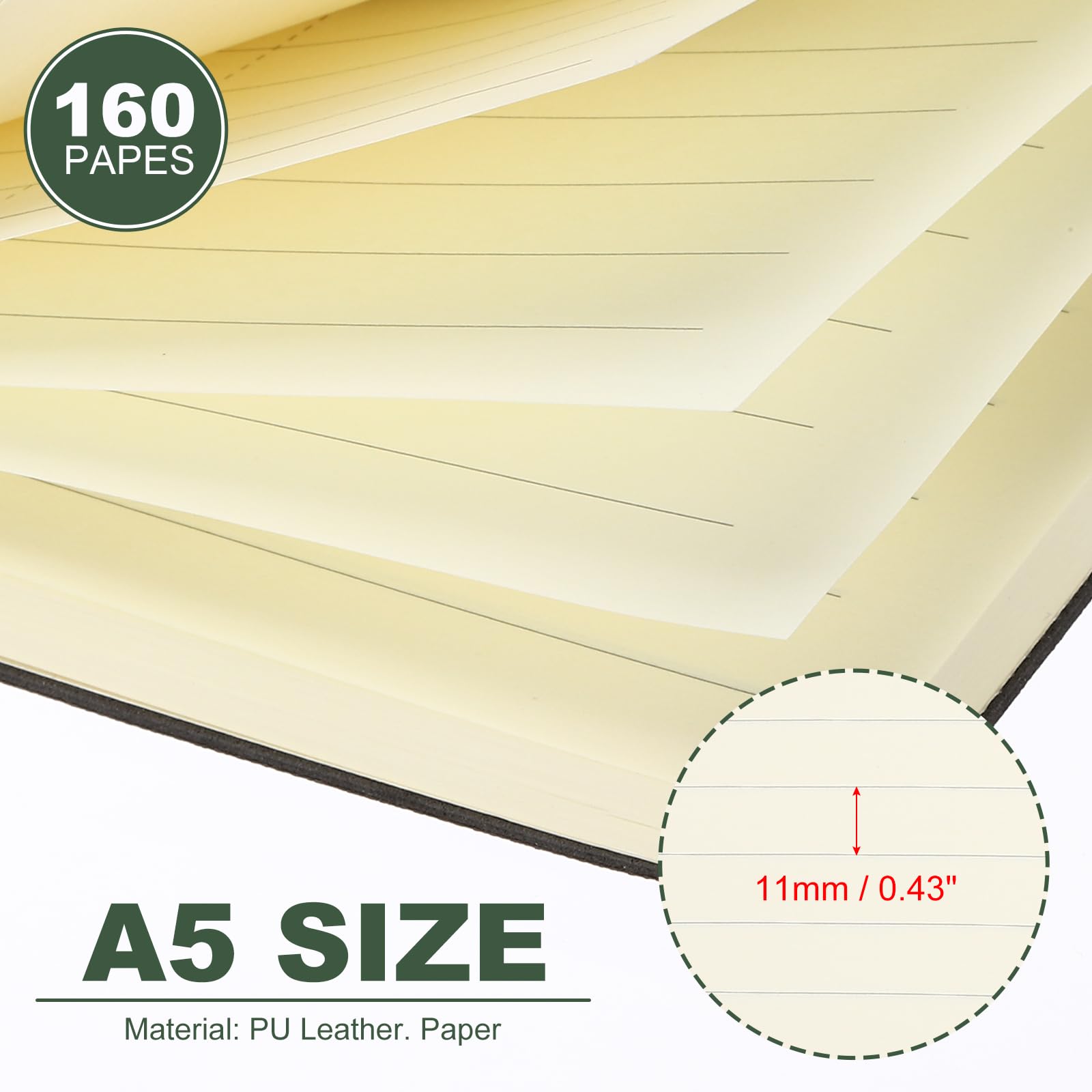PATIKIL 5.8x8.3 Inch Lined Journal Notebook - Image 2