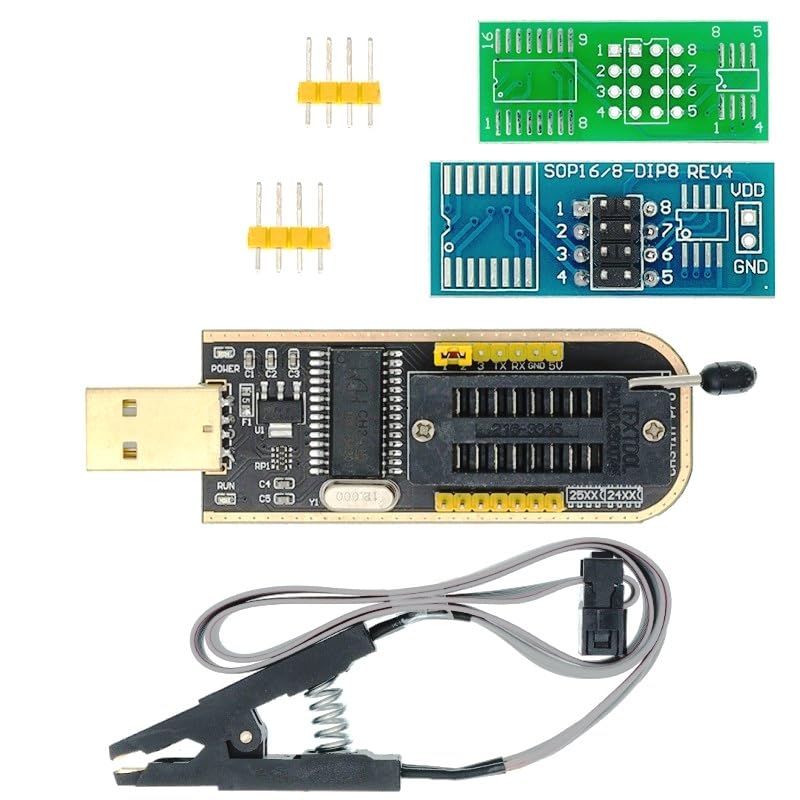 KEERTAN KALP CH341A 24 25 Series EEPROM Flash BIOS USB Programmer + SOIC8 SOP8 Flash Chip IC Test Clips Socket Adpter Programmer (B0CNTZ5SFW) Amazon Price History, Amazon Price Tracker