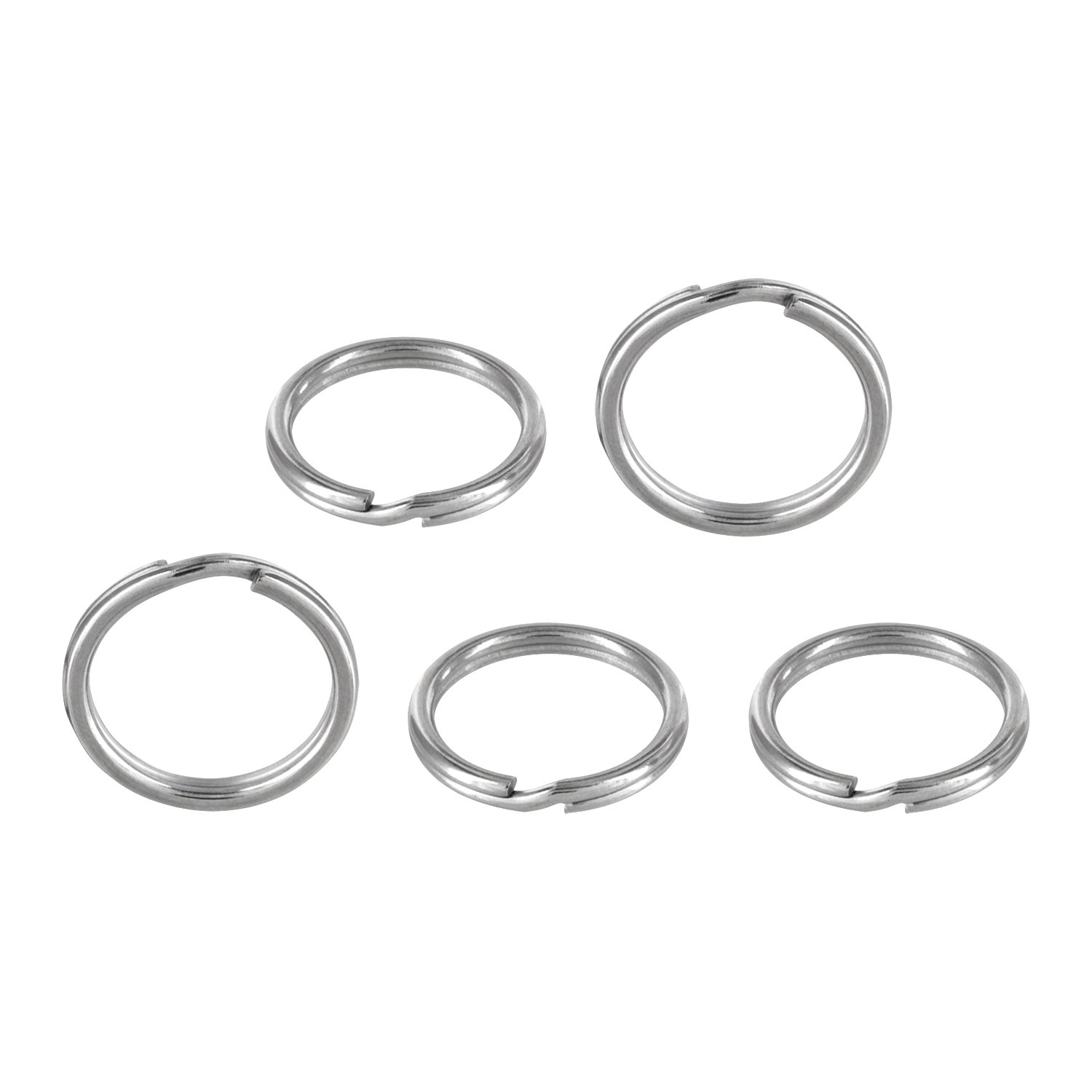 Auroris - Schlüsselringe aus Edelstahl - Größe wählbar - Variante: 15 mm / 20 Stück