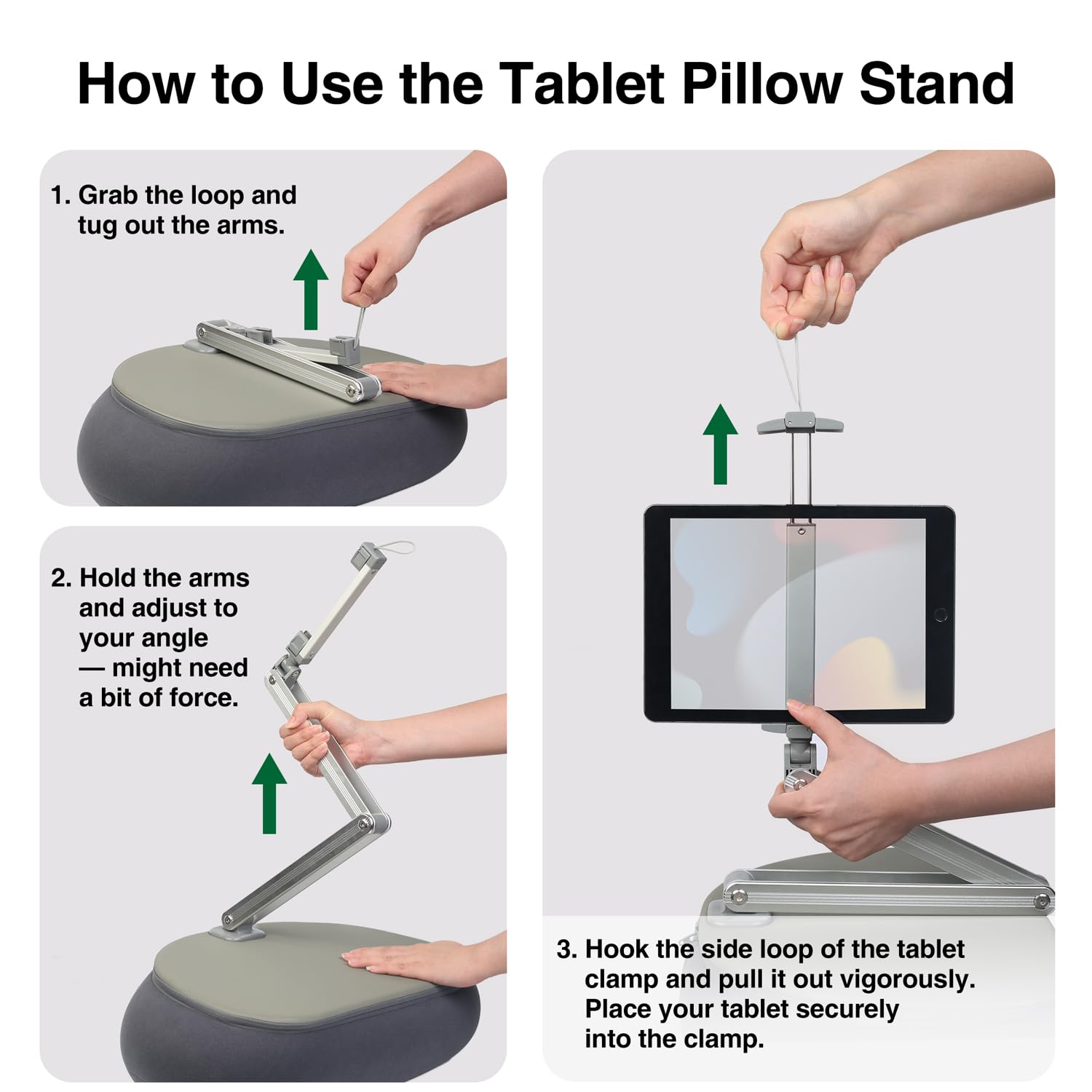 elitehood Supporto alto per tablet, braccio lungo regolabile, per leggere a letto, rotazione a 360°, compatibile con iPad Air Mini Pro, iPhone e Kindle da 6" a 13"