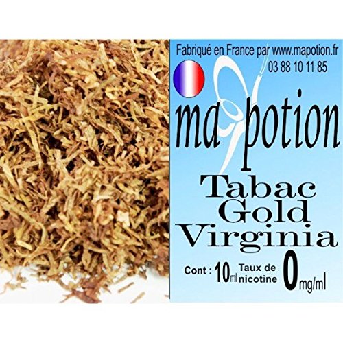MA POTION - E-Liquide TABAC Gold Virginia, Eliquide Français Ma Potion, recharge liquide pour cigarette électronique. Sans nicotine ni tabac