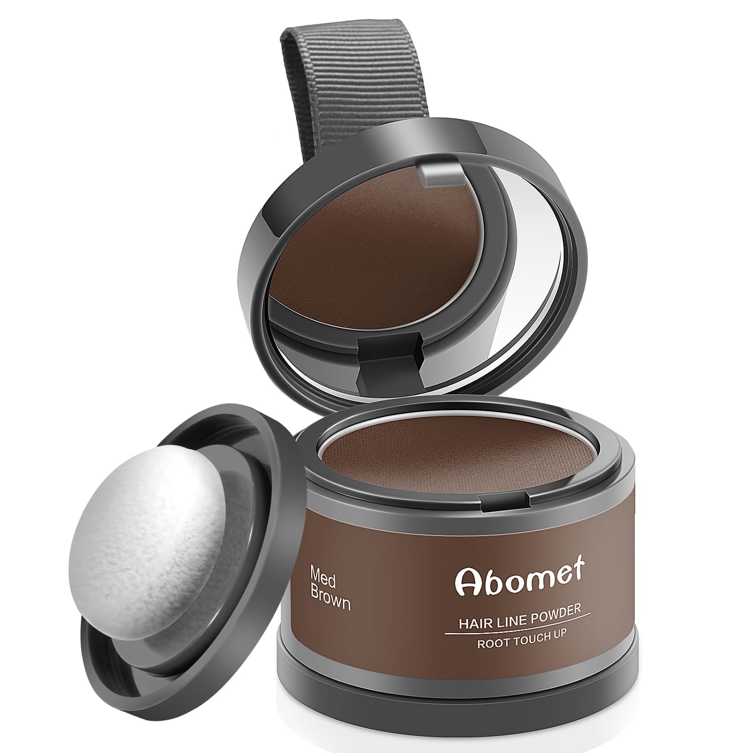 Root Touch Up Instantly Gray Hair Coverage Hairline Powder for Women & Men, Medium Brown for Concealing Hair Loss & Thinning Hair