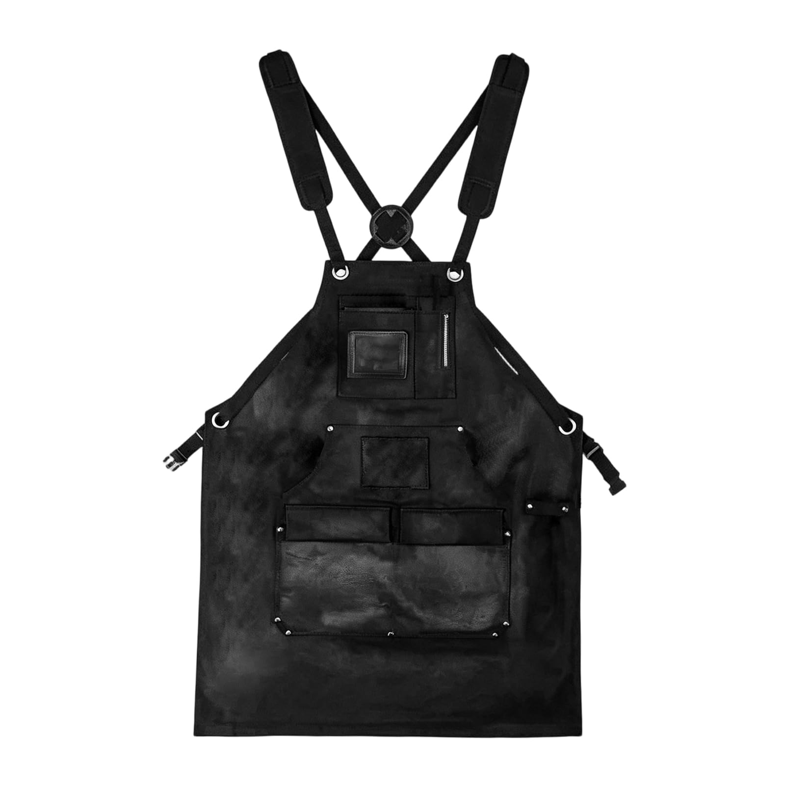 CAZSTYK Canvas Carpenter Apron with Spacious Pocket and Padded Straps for Woodworking Tasks Tool Apron Workshop Work Men ' s Tool Holder