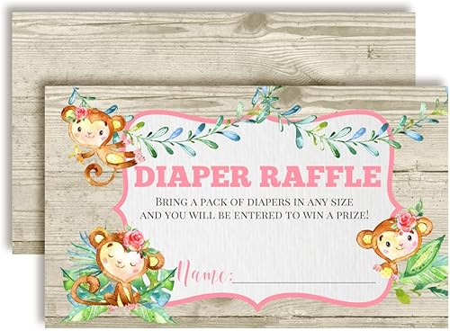 Amanda Creation 20 tarjetas de inserción de doble cara para juegos de 2 x 3 pulgadas trae un paquete de pañales para ganar favores y premios