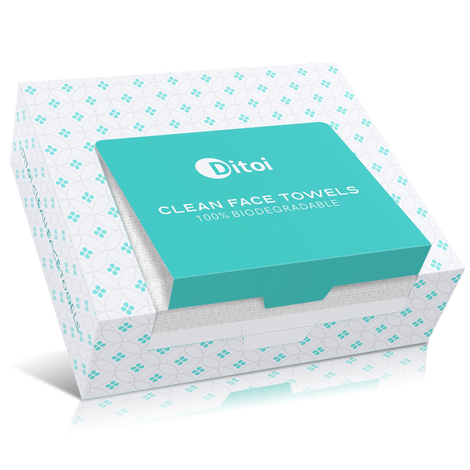 Ditoi Face Towels, 10"×12" Disposable Face Towel, Face Towelettes XL, Ultra Soft Makeup Remover Dry Wipes, Thick Face Towel for Travel, 15 Count (Pack of 1)