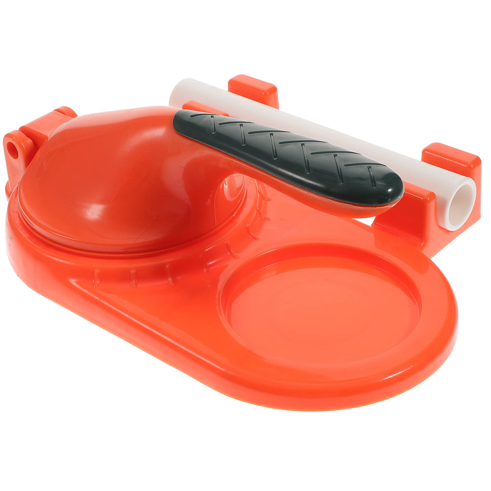 HEMOTON Dumpling Dough Press Dumpling Maker, Ergonomic Manual Dumpling Skin Presser, Maker Dumpling Wrappers Tool Practical, Handle Dumpling Skin Maker for Home Orange, 24X7CM