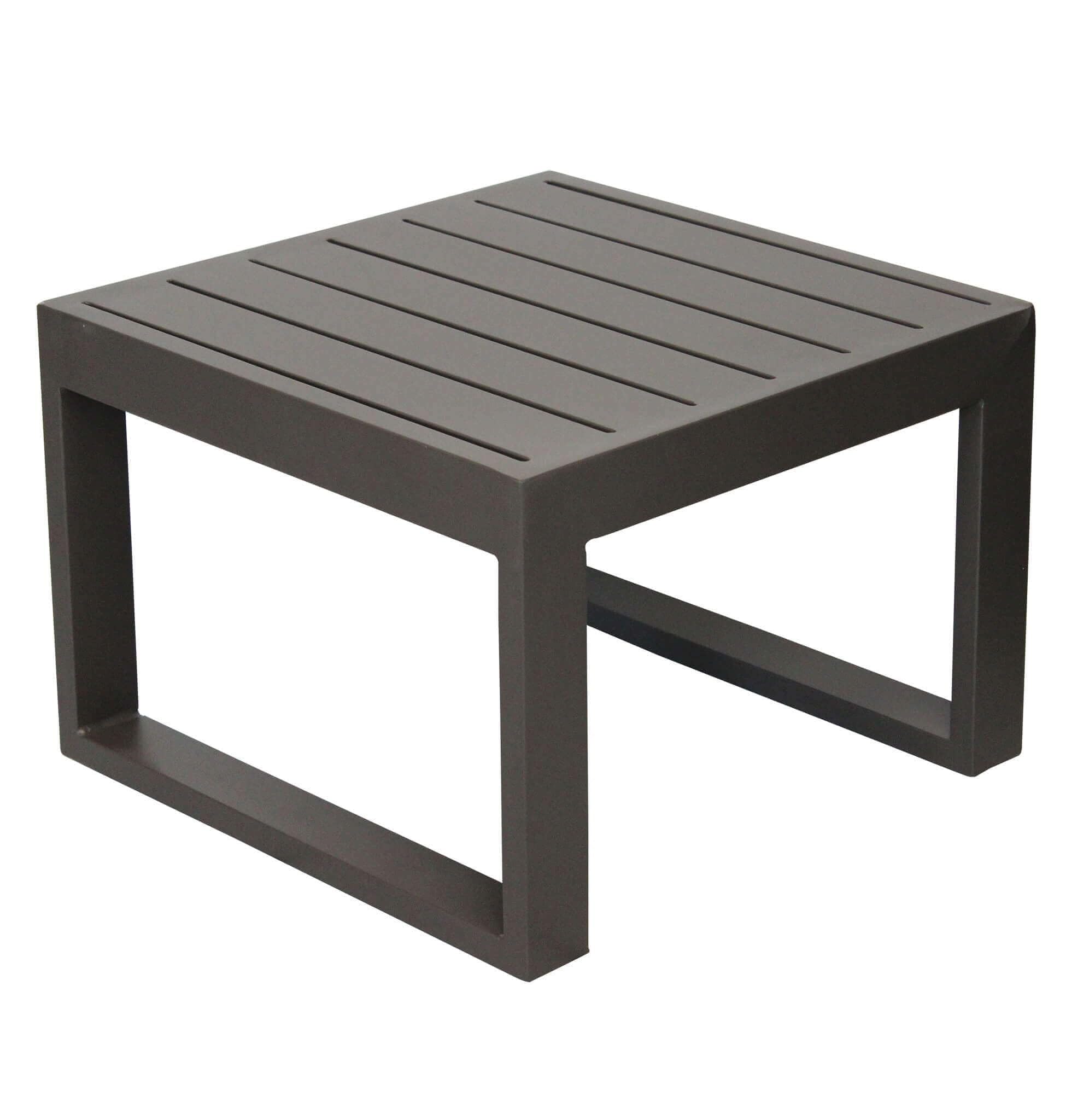 Decor Space Tavolino da caffe Ibiza per lettino da esterno e giardino 45 cm in alluminio (Antracite)