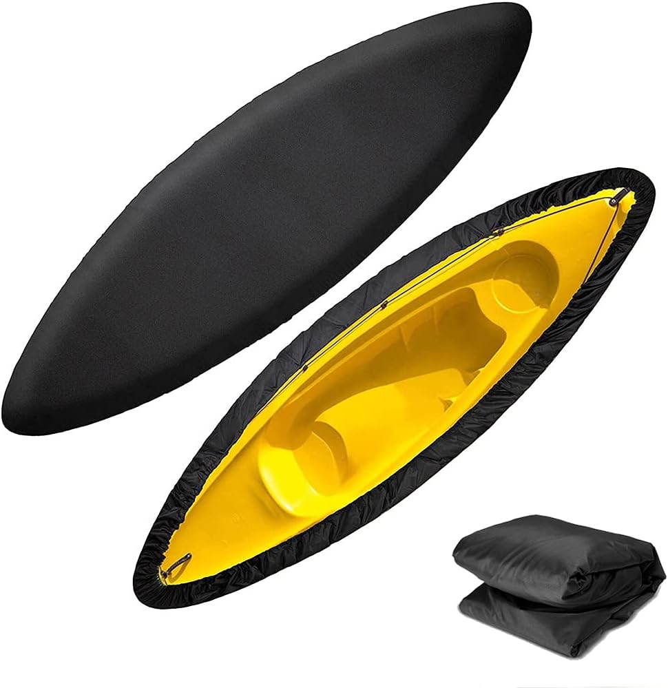 Kayak Cover for Outdoor Storage Waterproof Dustproof Kayak Canoe UV Resistant Fishing Boat Cover – Black (10-11.5ft) Kayak Cover for Outdoor Storage Waterproof Dustproof Kayak Canoe UV Resistant Fishing Boat Cover – Black (10-11.5ft)