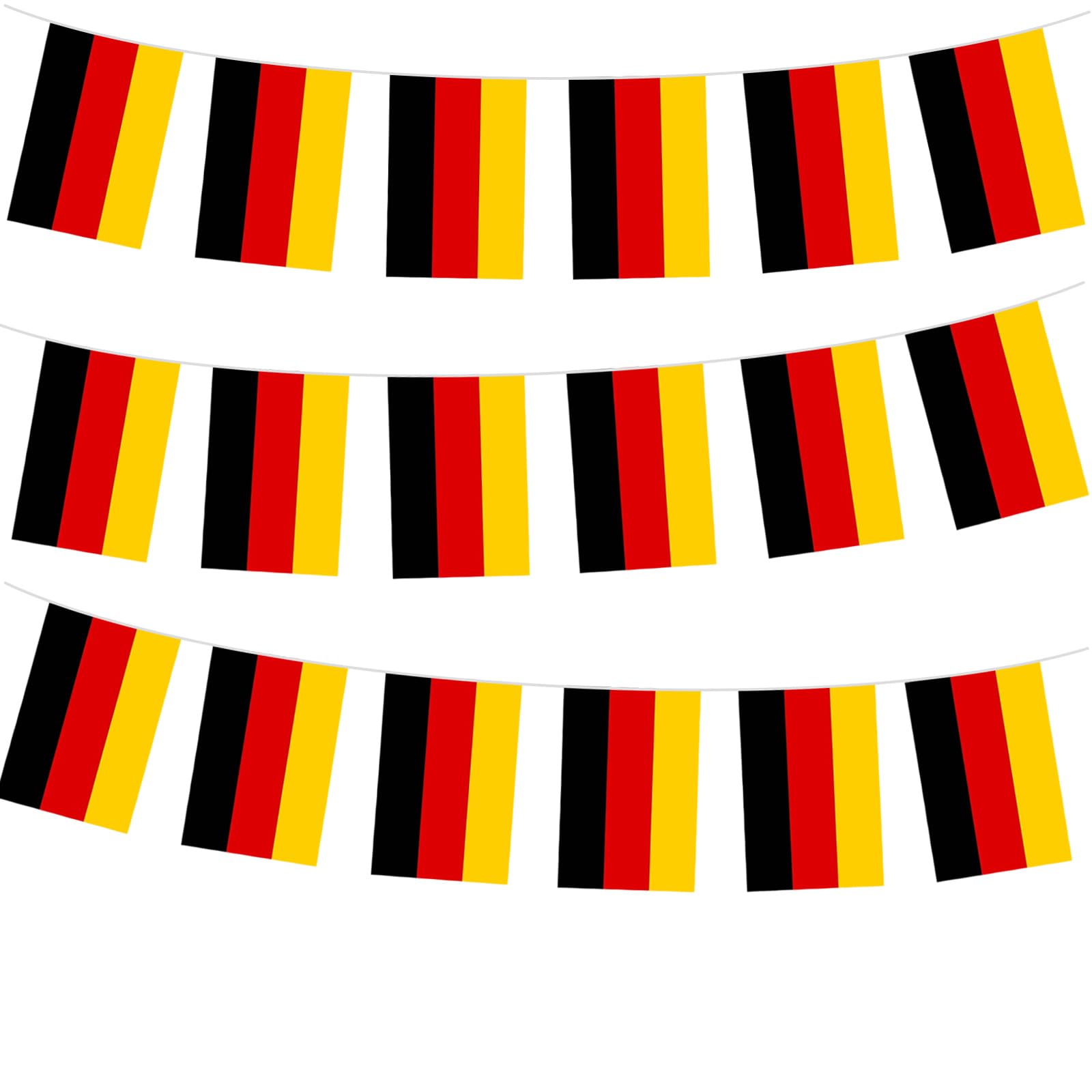 Germany Flags Bunting Deutschland Flags Bunting Banner 10M/33ft 30 Flags for Games 2024 Football Party Decoration German Bunting Flags Banner for Sport,Bar Events,Garden,Germany Celebrations
