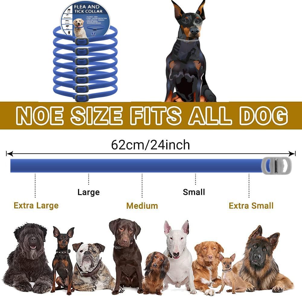 2 PCs Dog Collar Repellent: Repellent Collars for Dogs Adjustable Water-Resistant Collar for Puppies and Dogs,Nblue - Image 2
