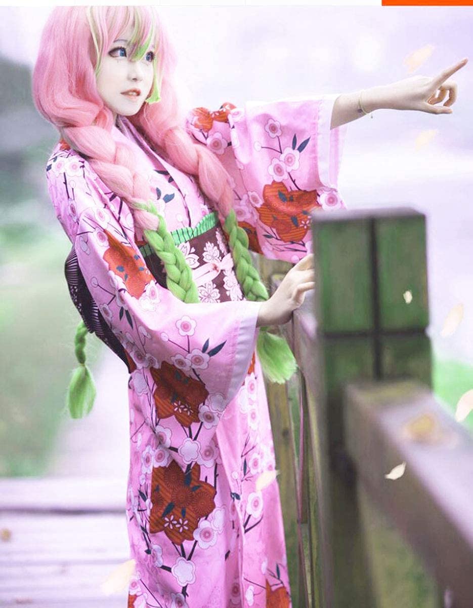 Q⑧4 鬼滅の刃 恋柱 甘露寺蜜璃 着物 浴衣 和風 オリジナル コスプレ 衣装 Amazon.co.jp: [KouSuSuKi]鬼滅の刃 浴衣 甘露寺蜜璃 温泉