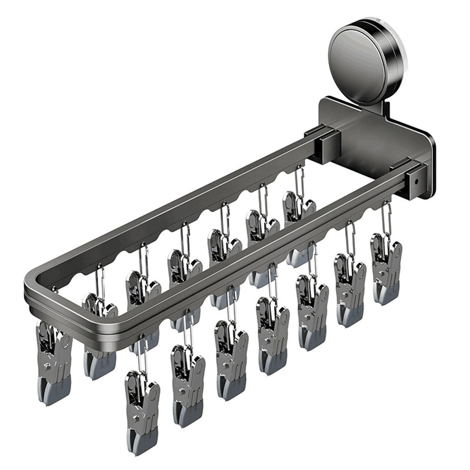 Kaeltsyn Space Aluminum Sock Drying Rack with Suction Cups Foldable Designs for Small Laundry Items Underwear Drying Rack