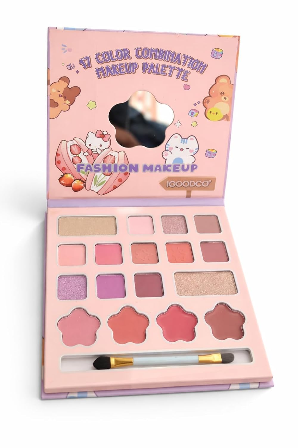 17 Color Makeup Palette Set with Brush, Eyeshadow and Blush Combo Kit, Matte & Shimmer Fashion Eye Makeup Palette, Professional Beauty Kit for Women, Long Lasting Multi Color Cosmetic Palette-image-35