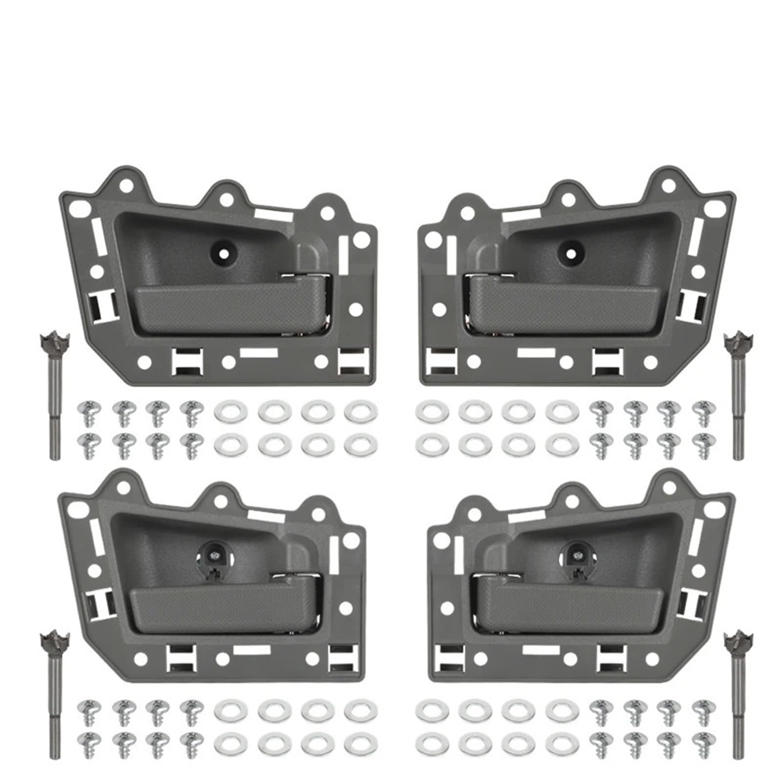 Punxdda 4Xgray Front Rear Car Inner Handle 1Jv461j3aa 1Jv471j3aa 5Hr421j3ak 5Hr411j3ak For Jeep For Grand For Cherokee 2005-2011 Car Interior Door Handle(4Xgray Front Rear)
