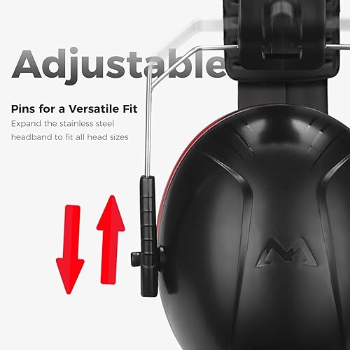 Miniatura 3 de ProCase Orejeras de protección auditiva para reducción de ruido, orejeras con cancelación de ruido NRR de 28 dB, bloqueo de sonido para adultos,