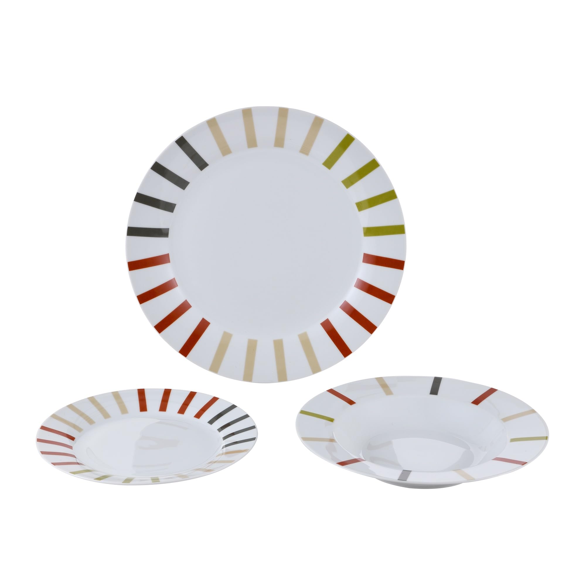UNITED COLORS OF BENETTON. SET 12PC VAJILLA PORCELANA SAFARI