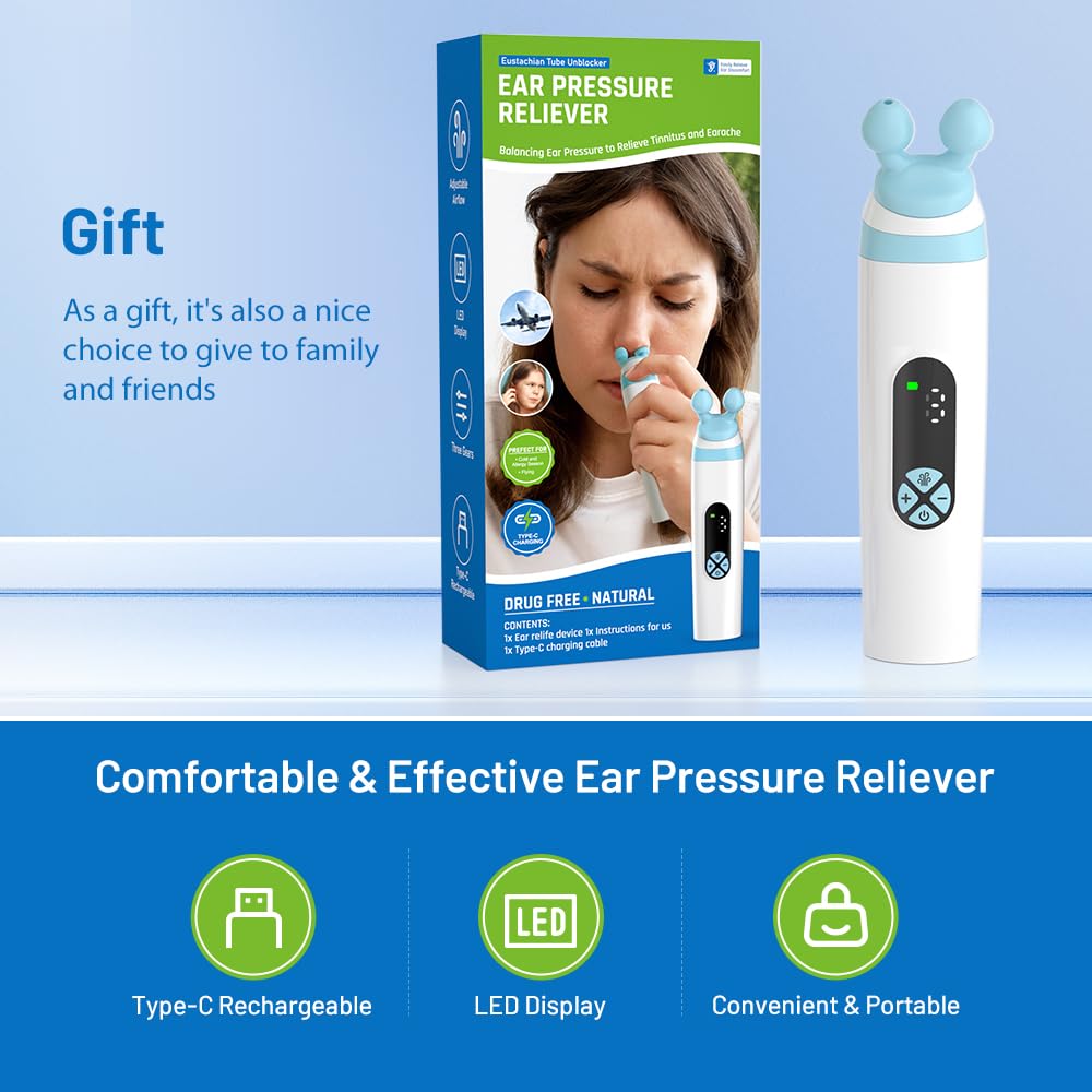 Eustachian Tube Ear Pressure Relief Device | Unclog Ears, Balance Pressure & Relieve Tinnitus | Ear Care for Travel, Diving & Swimming — Amazon image 9