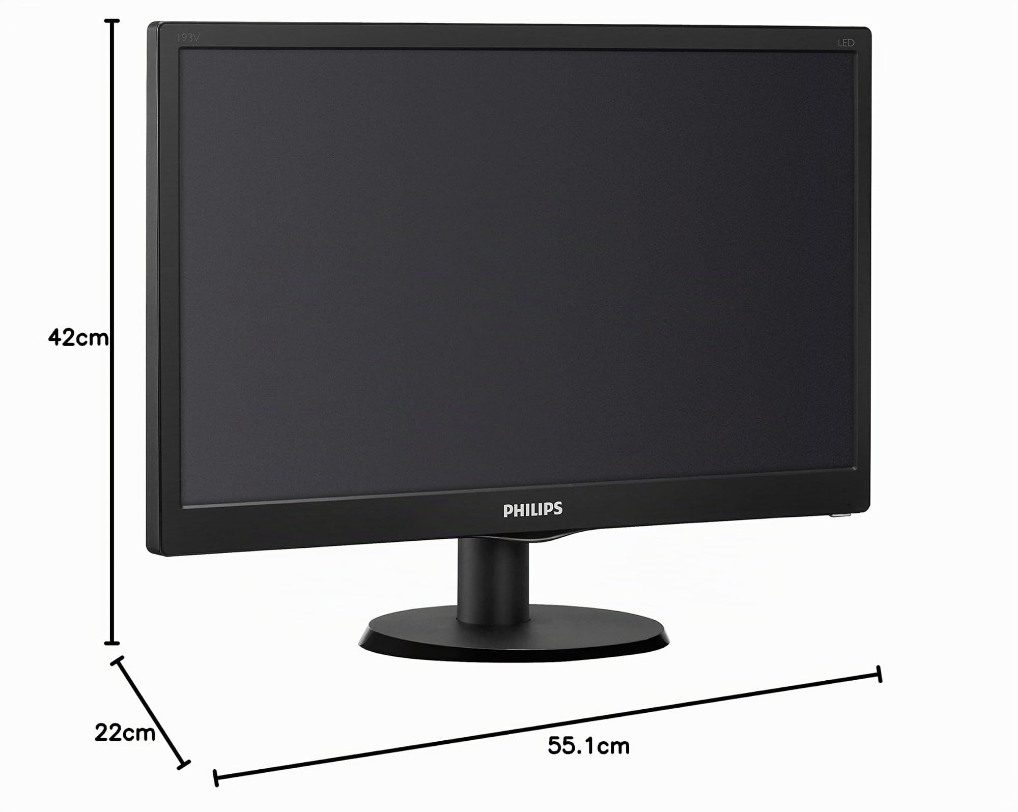 Philips 243V5LHAB Gaming Monitor 24" LED Full HD, 1920 x 1080, 1 ms, Audio Integrato, Multimediale, HDMI, DVI, VGA, Attacco VESA, Nero