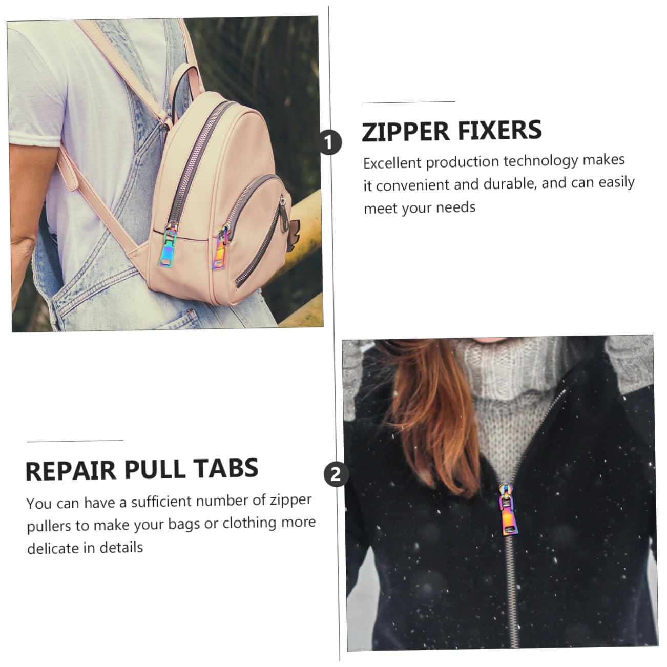 SEWACC 20pièces Tirettes De Coloré Remplacement Pour Sacs Vêtements Et Projets Diy Durable Et Pratique