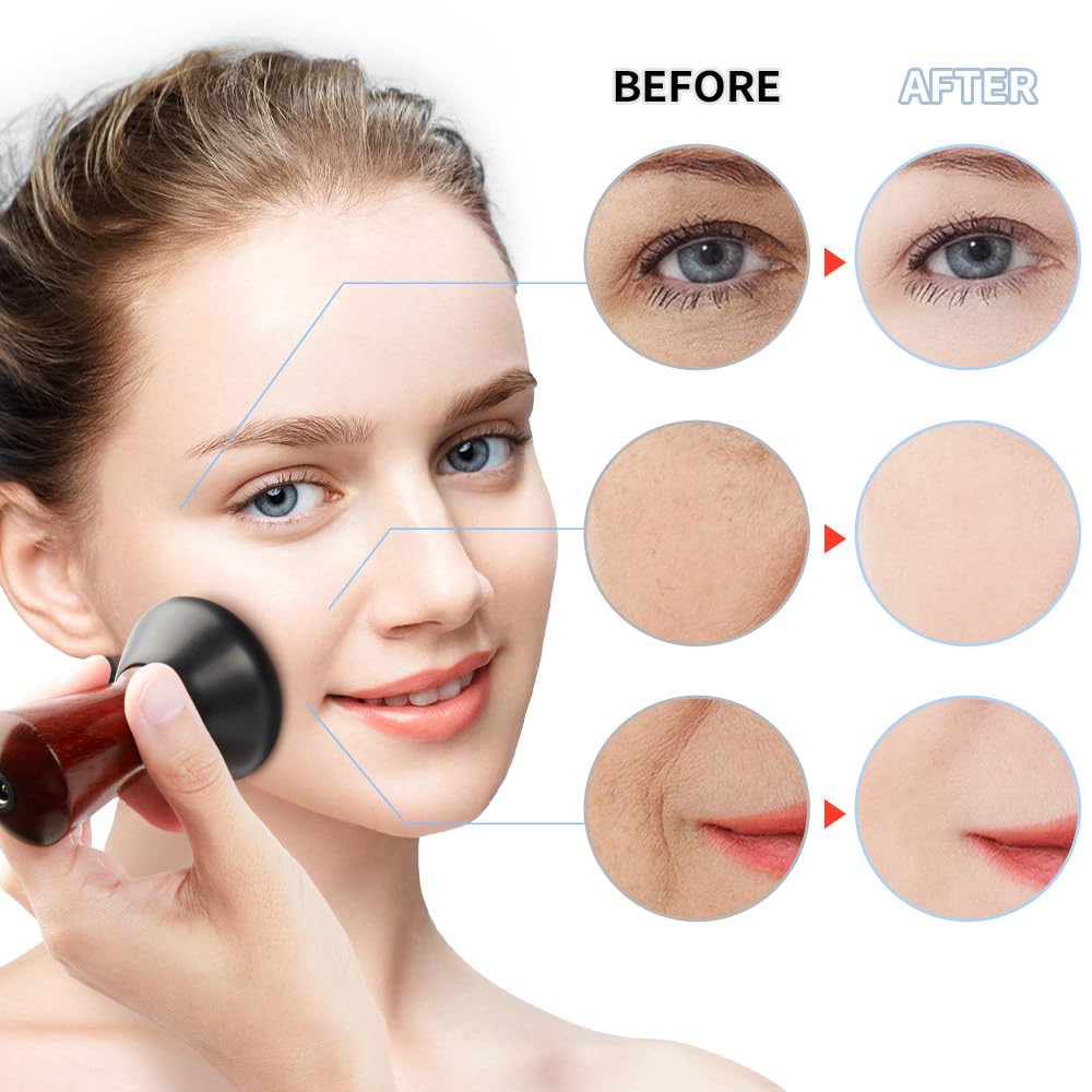 Masajeador Eléctrico De Piedras Calientes Gua Sha, Masajeador Facial Para Cuello, Ojos Y Rostro, Lifting Facial, Promueve La Circulación Sanguínea, Alivia El Dolor Muscular Y Mejora La Inmunidad