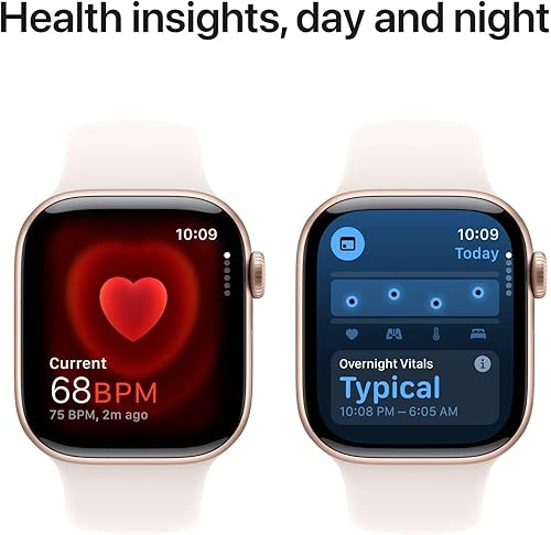 Miniatura 6 de Apple Watch Series 10 [GPS, 42 mm] - Caja de aluminio en color oro rosa con banda deportiva de color rosa claro, S/M (renovado)