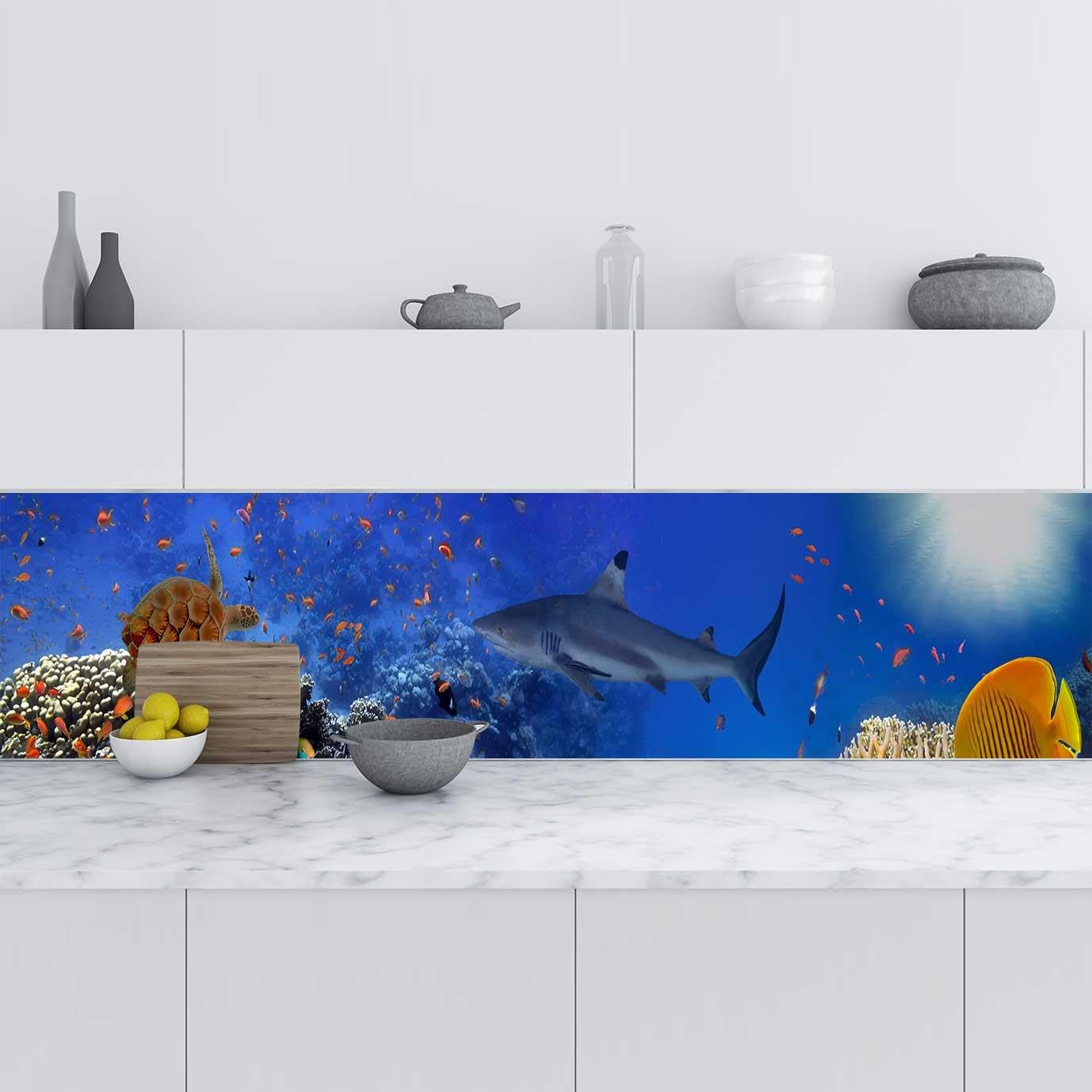 Mutfak Tezgah Arası Folyo Fayans Kaplama Folyosu Kızıldeniz Mısır 60x500 CM