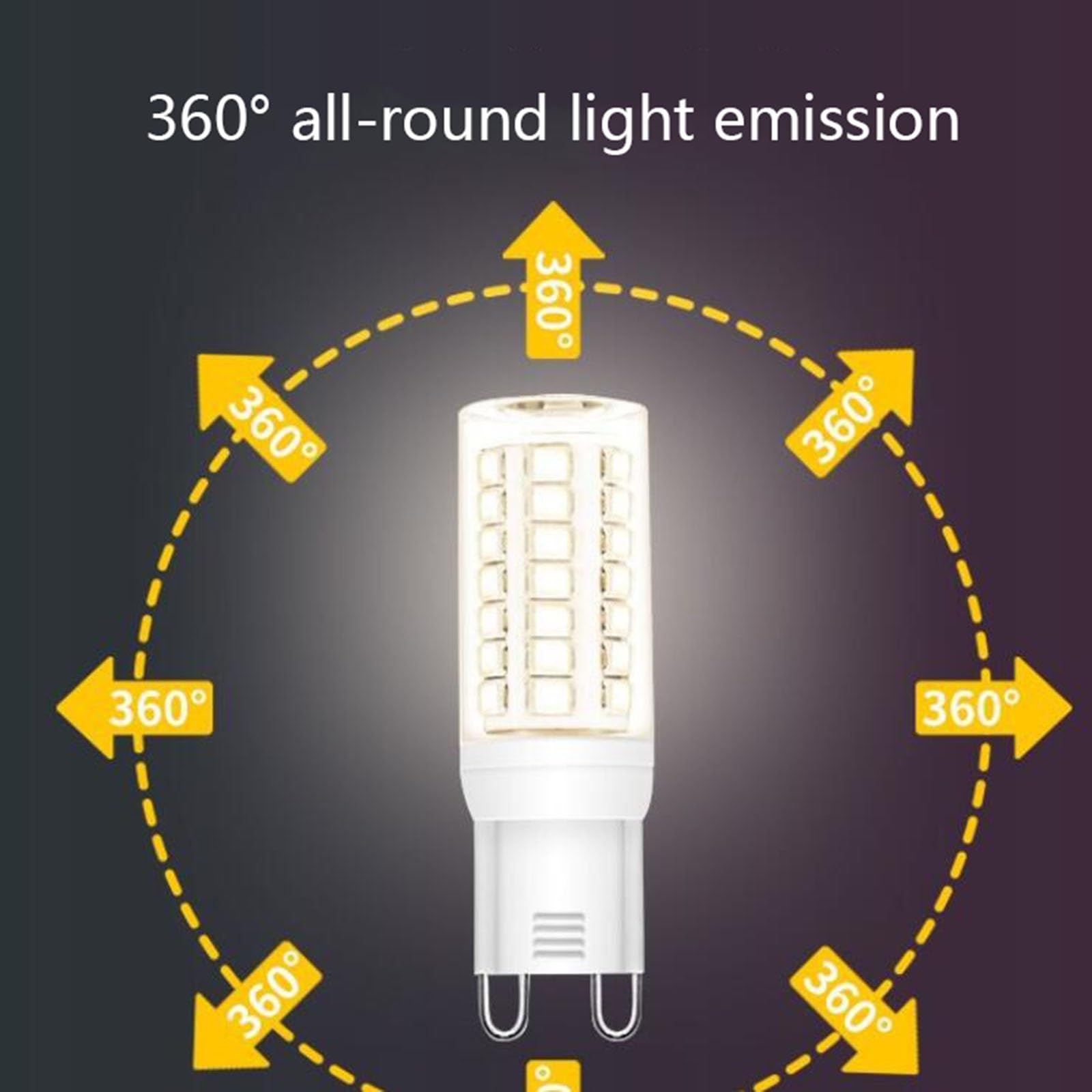 Lampadina LED G9 3W equivalenti 30W CRI 80+ Senza sfarfallio Per illuminazione domestica lampadari plafoniere lampade da tavolo camera da letto cucina soggiorno(Warm White 3000K,10pack)