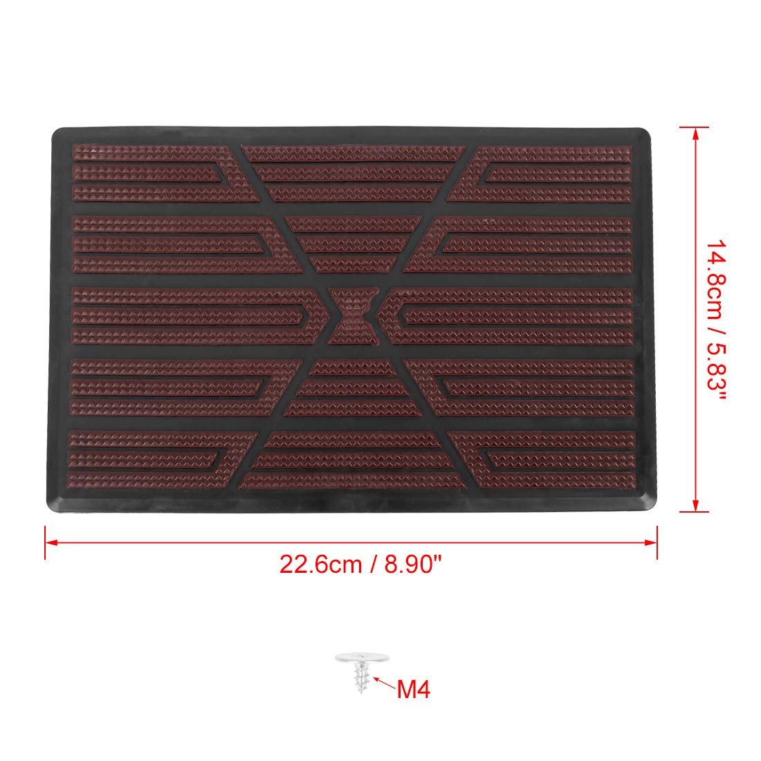 X AUTOHAUX Car Trucks Vehicles Floor Carpet Mat Patch Heel Scuff Plate Foot Rest Pedal Pad