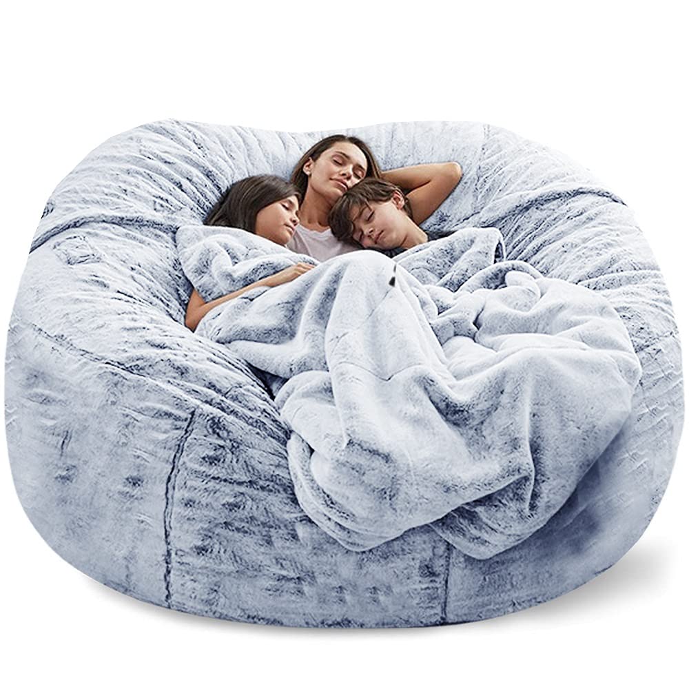 WXQY Puff Esterno Bean Bag Chair Set XXL Fodera per Pouf a Sacco Senza Imbottitura Gigante in Tessuto per Adulti Bambini, Pouf da Soggiorno, Grande Poltrona Copertura (Color : N, Size