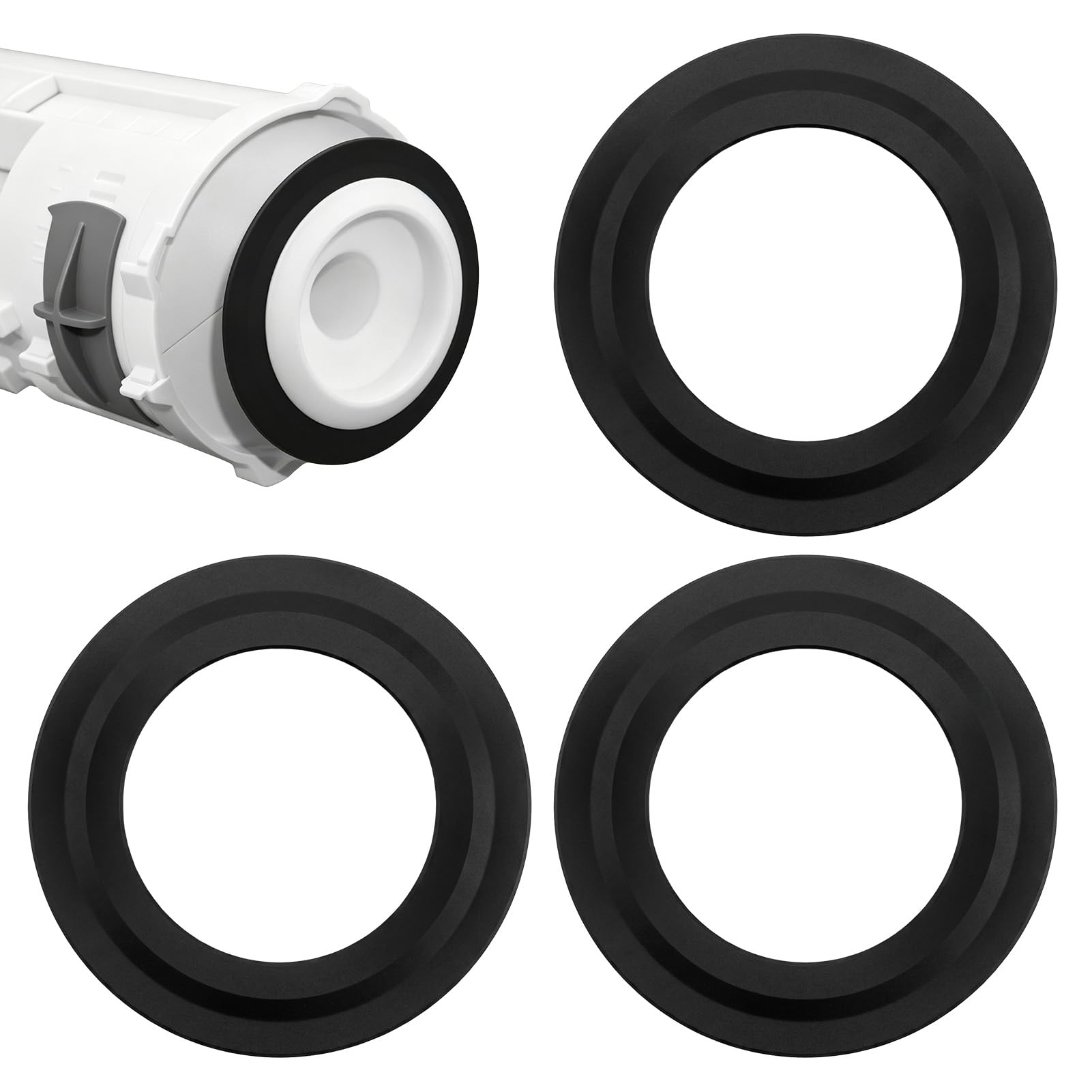 3 Pack Toilet Flush Valve Seal Replacement Rubber Washer for Cistern Repair, Durable Silicone Diaphragm Base Sealing Ring, Water Saving Toilet System Flush Parts