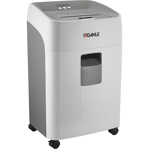 Dahle ShredMATIC SM 300 Auto-Feed Paper Shredder, Cross Cut, 300 Sheet Bin, German Engineered, Jam Protection, Oil Free, SmartPower, P-4 Security, Shreds CDs/Staples/Paper Clips/Credit Cards