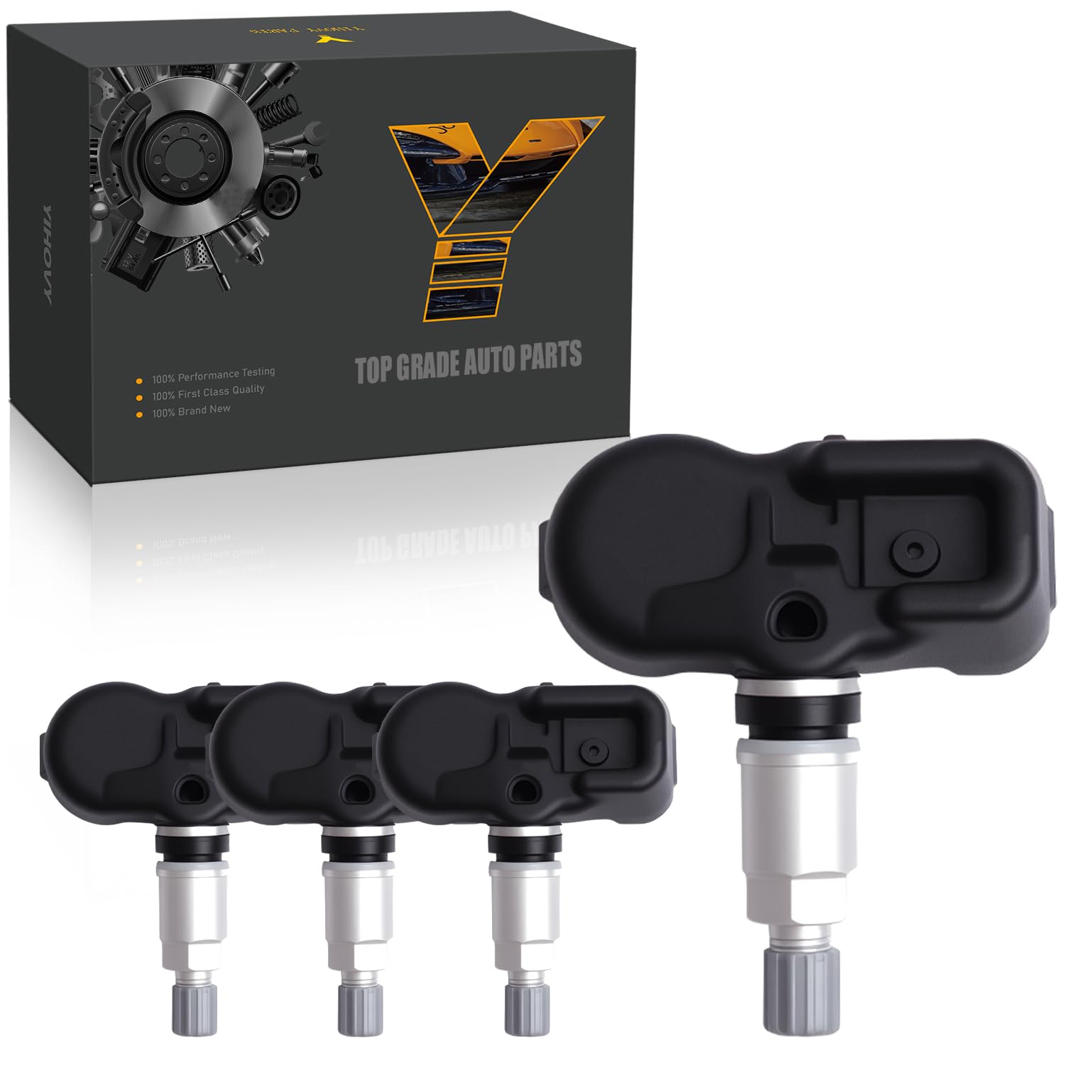 Pre-Programmed TPMS Sensor Tire Pressure Monitoring Sensor 4260706030 fit for Toyota Avalon Camry Corolla Grand Highlander Land Cruiser Sequoia Tacoma Tundra, fit for Lexus Subaru - 315MHz (4)