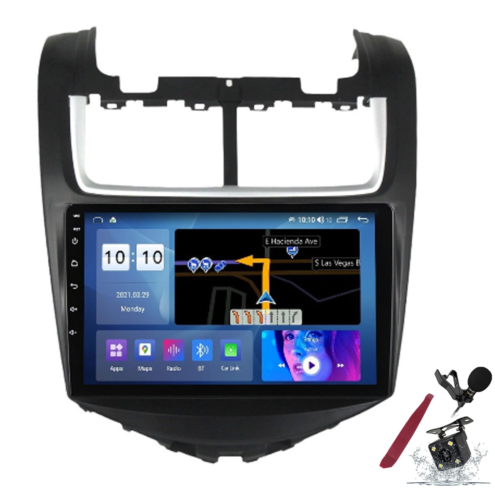 Autoradio Android 15 Chevrolet Aveo 2014 2015 2016 2017 avec navigation GPS et WiFi 5G