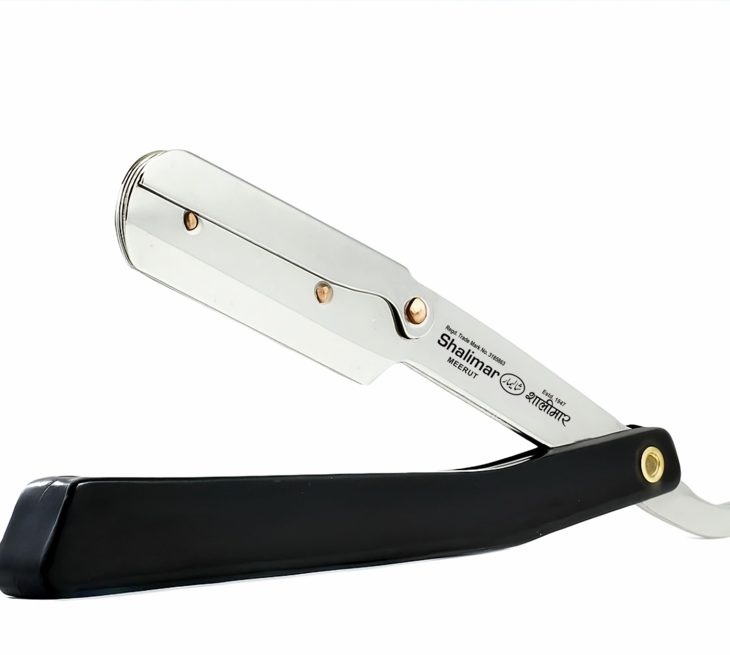 Shalimar Brand Professional Barber Straight Edge Shaving Facial Face Beard Blade Razor, Black Handle, Traditional Barber Style For Men and Women - Image 3 thumbnail