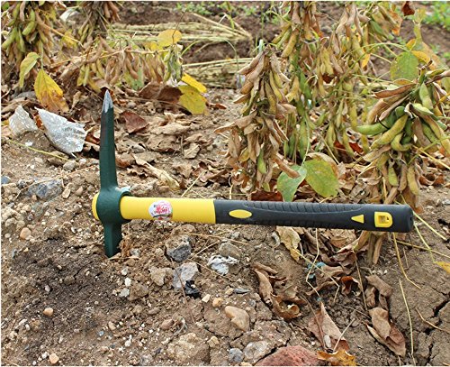 Ergonomic Solid Aim Large Sized Hand-Held Pick Mattock Classic Digging Tool, Heavy Duty Extra Thick Steel Pickaxe with Heavy Duty Handle (15inch Overall in Length With 1.5" x 10" Steel Blade.) - Thumbnail 3