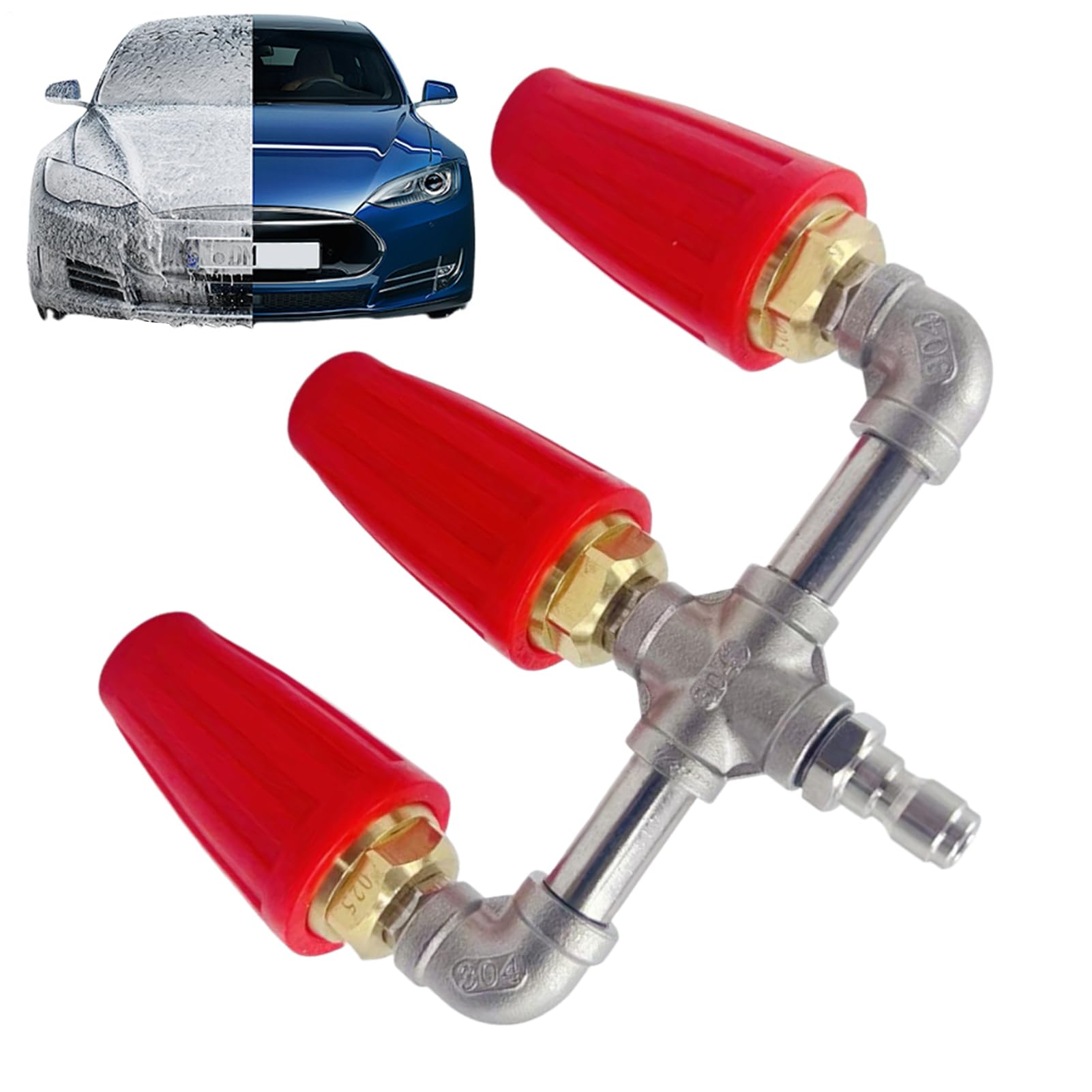 Ugello Rotante Per Idropulitrice Ugello Turbo con Connessione Rapida per la | Componente ugello turbina rotante Accessorio Di Pulizia Per Testa Idropulitrice Per Pare