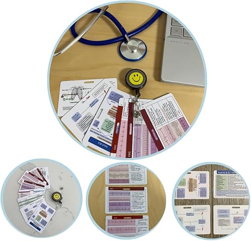 Miniatura 8 de Juego de tarjetas de identificación de referencia para estudiantes de enfermeríaACLS para lecturaACLS - ACLS, BLS, RCP, goteos cardíacos,