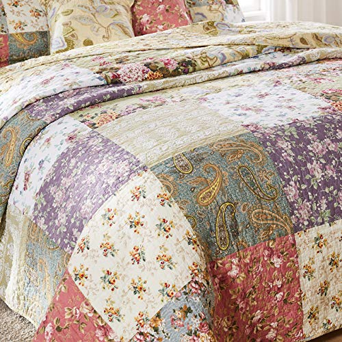 Greenland Home Blooming Prairie Bedspread Set, Twin/Twin Xl, Multicolor #TOP4