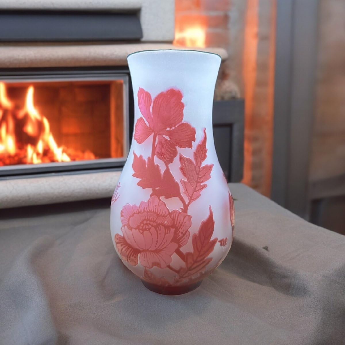 Amazon.co.jp: 証明書エミールガレ かわいいアロマポット カメオ彫り  