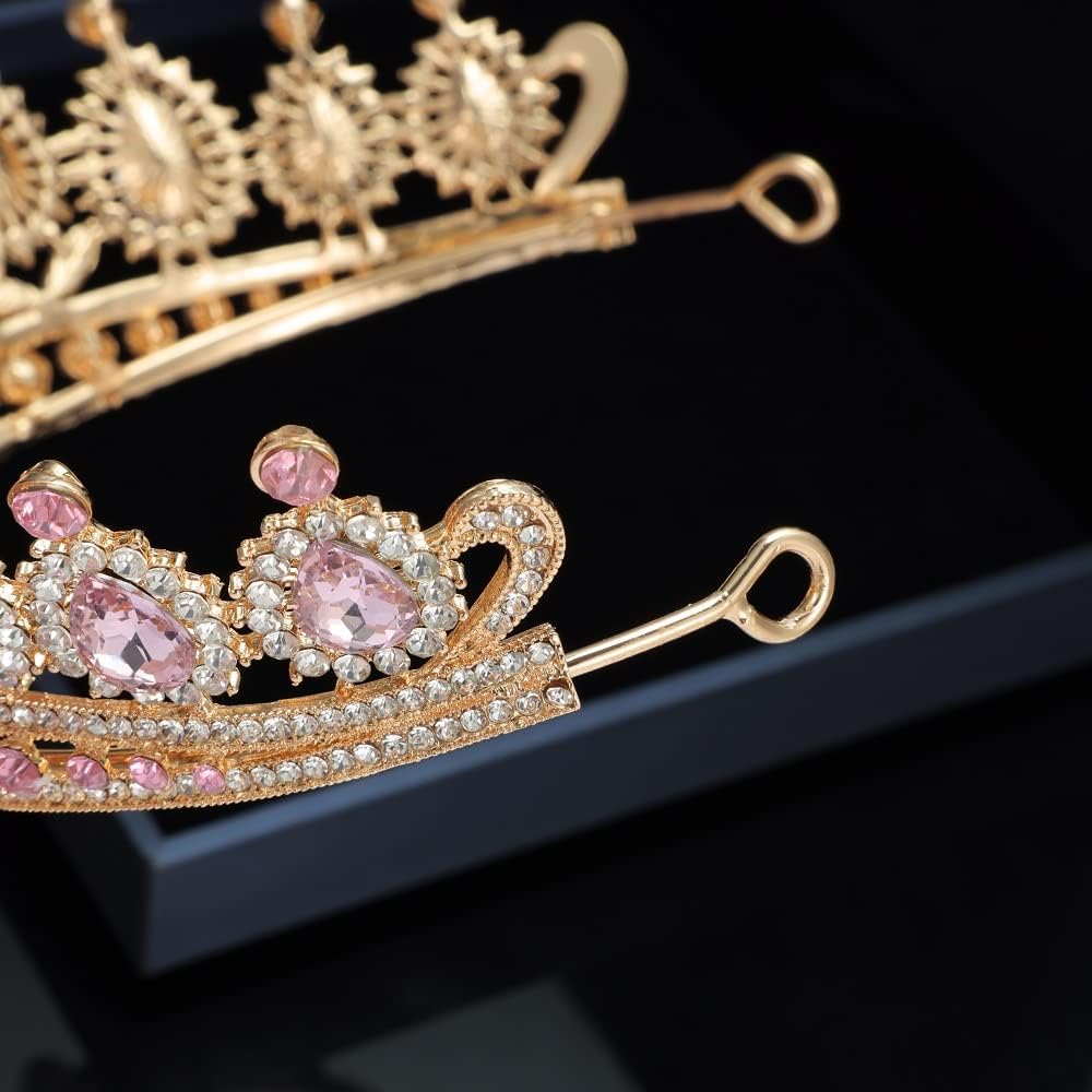 Miniatura 7 de Kamirola Tiaras - Corona de princesa para mujeres y niñas, diademas de cristal para novia, princesa para boda y fiesta (TR21)