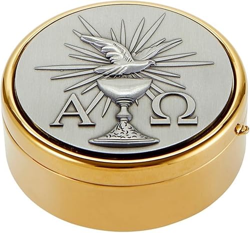 Christian Brands J1575 Dove Alpha Omega Hospital Pyx, 3.25 pulgadas de diámetro