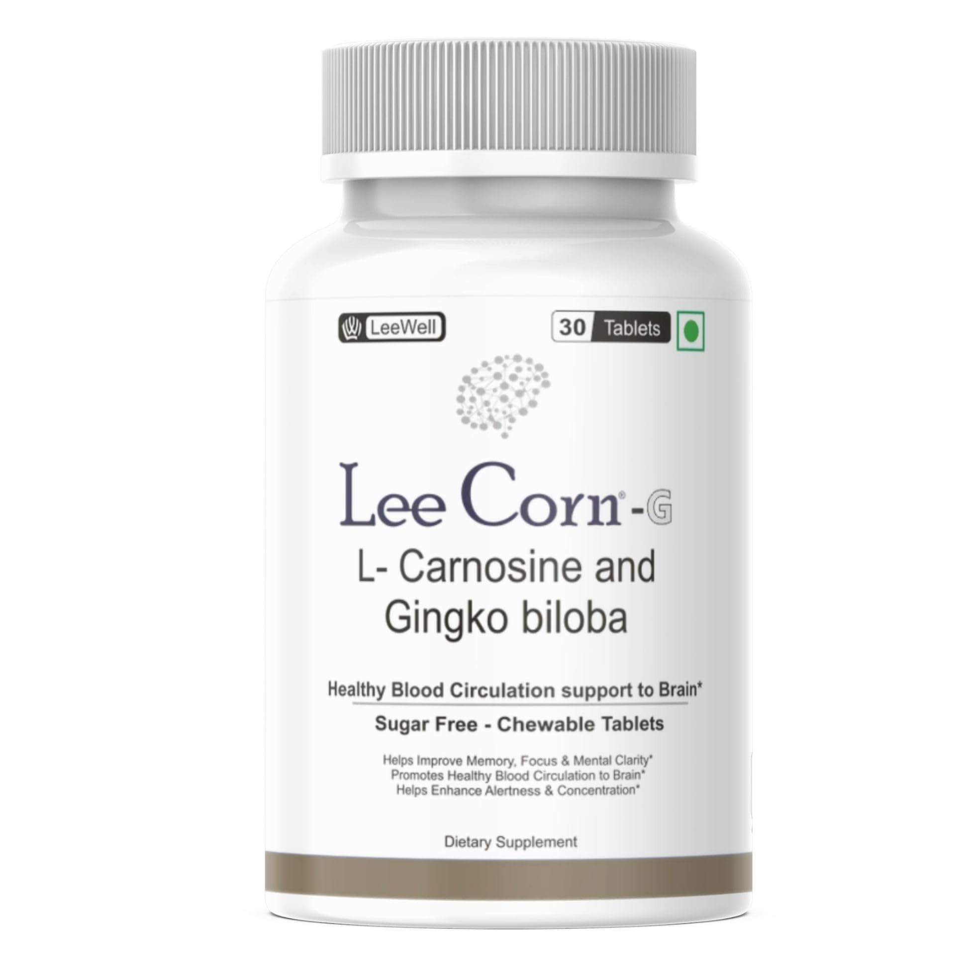 G Supplement with L Carnosine & Ginkgo Biloba, 30 Tablets | 200mg L Carnosine, 60mg Ginkgo Biloba, Chewable-image-43