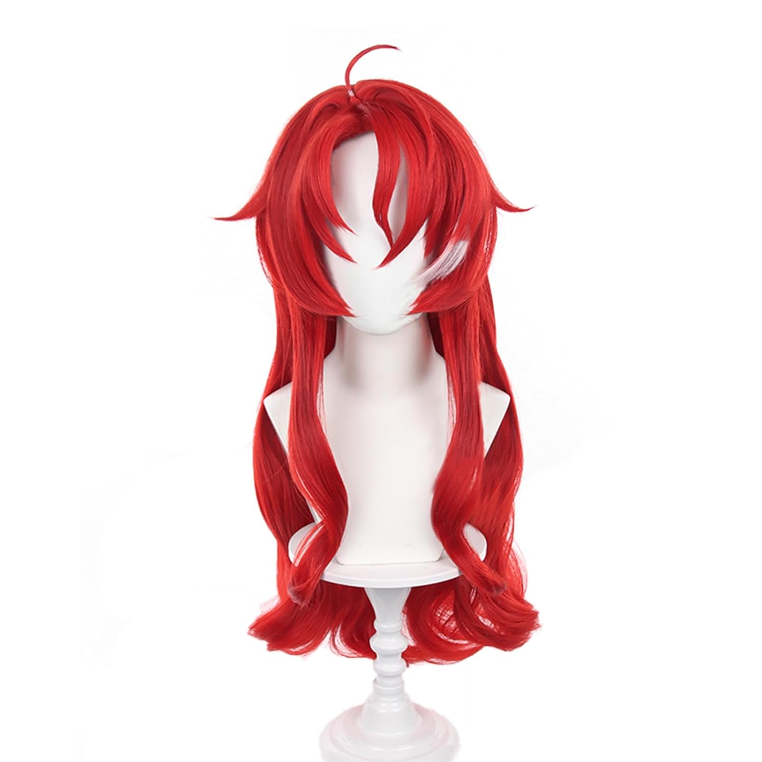 Long Wave Red Argenti Cosplay Wig Heat Resistant Hair Halloween Costume party Wig for Women
