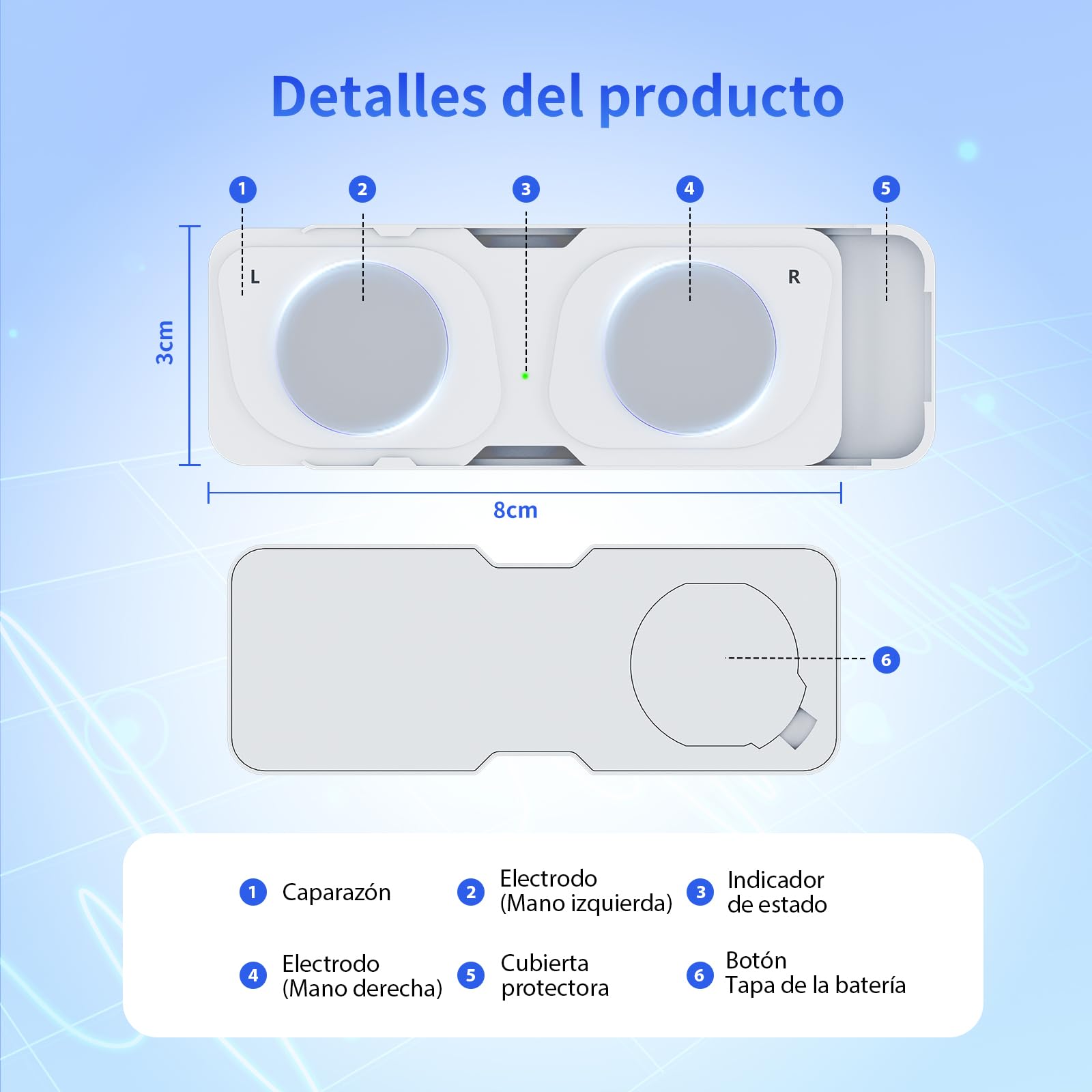Monitor de ECG móvil, dispositivo de ECG personal, detecta fibrilación auricular, bradicardia o taquicardia en 30 segundos, monitor de frecuencia cardíaca, aplicación para iOS/Android