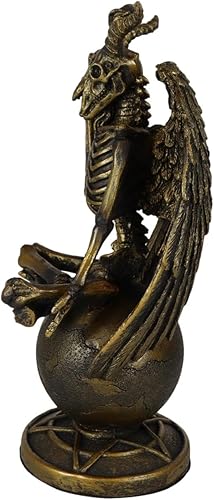 Miniatura 5 de Ebros Gift Eliphaz Levi - Figura decorativa de esqueleto de cabra sabática con alas y baphomet, de 8.25 pulgadas de alto, escultura decorativa de
