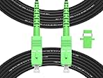 Fibergaga-3M(10ft) SCA to SCA Outdoor Fiber Optic Cable, Simplex, Single Mode, OS2 Fiber Optic Internet Cable - OS1/OS2 Compatible LSZH, Black