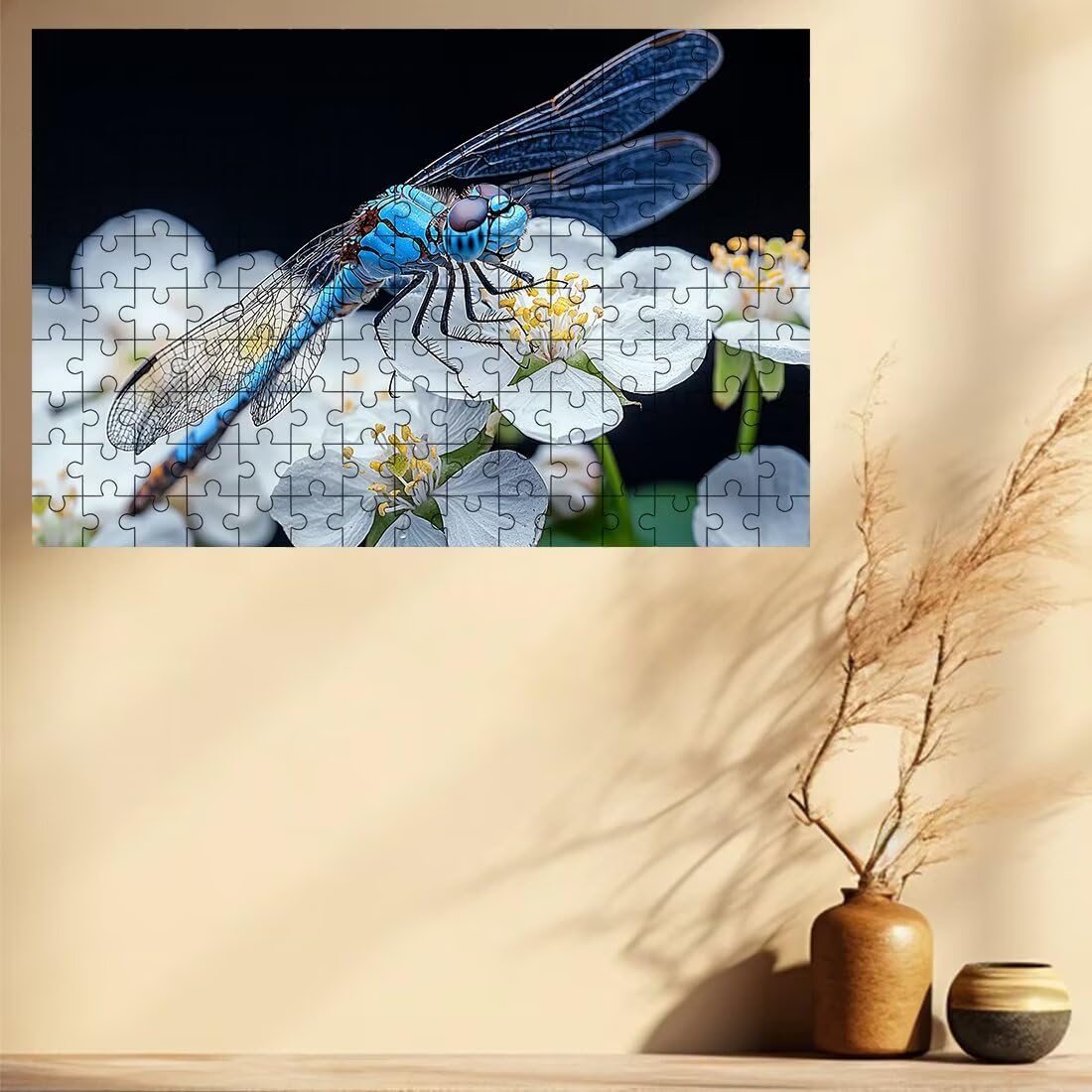 Puzzle 2000 elementów dla dorosłych, puzzle 2000 elementów kwiat, ważka puzzle dla dorosłych z wykwintnym pudełkiem do pakowania, gry edukacyjne, duże drewniane puzzle, prezent dla kobiet - 2131
