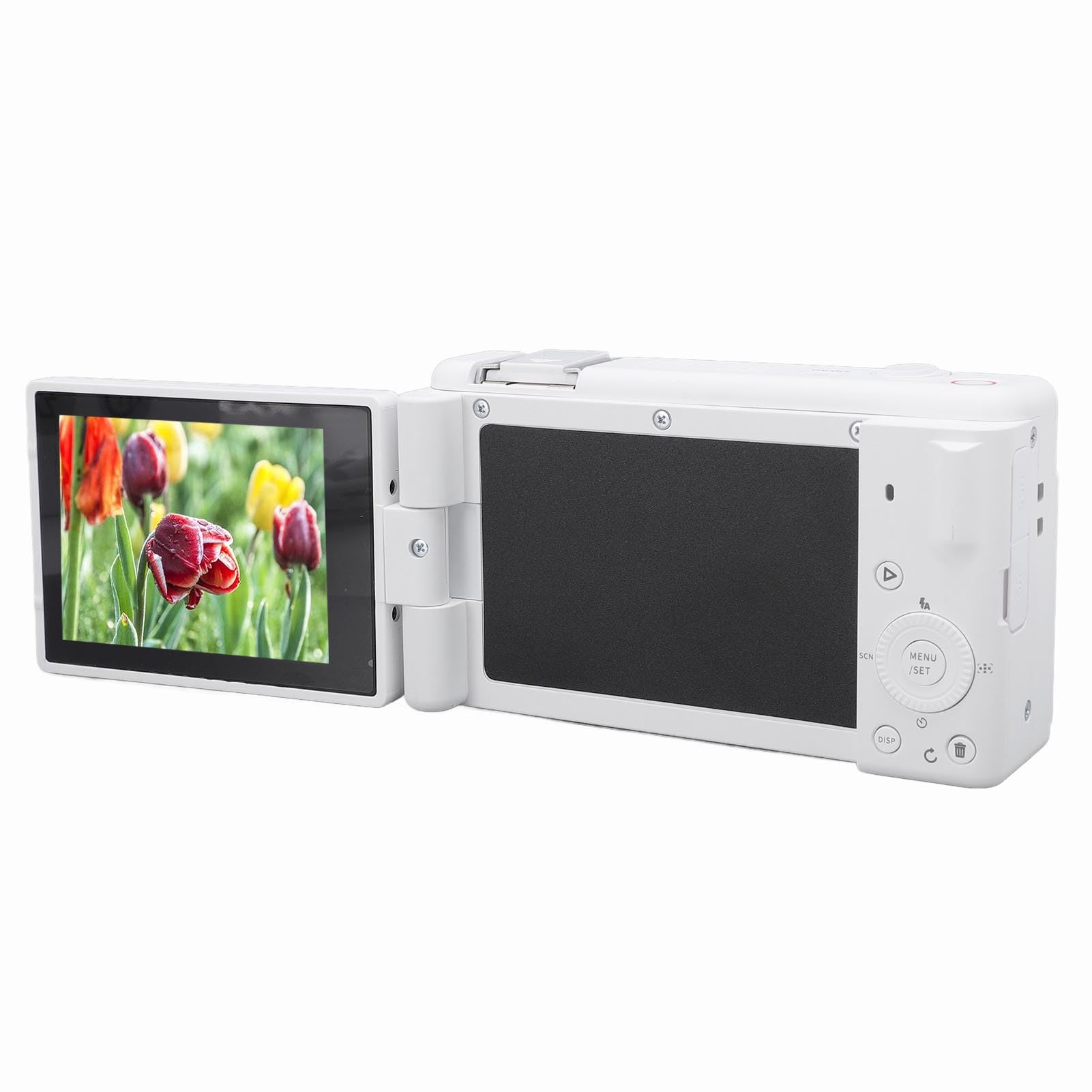 Fotocamera digitale 5K per fotografia, fotocamera digitale compatta con sensore da 80 MP e schermo flip da 2,8 pollici, piccola fotocamera stabilizzata giroscopio a 5 assi per principianti