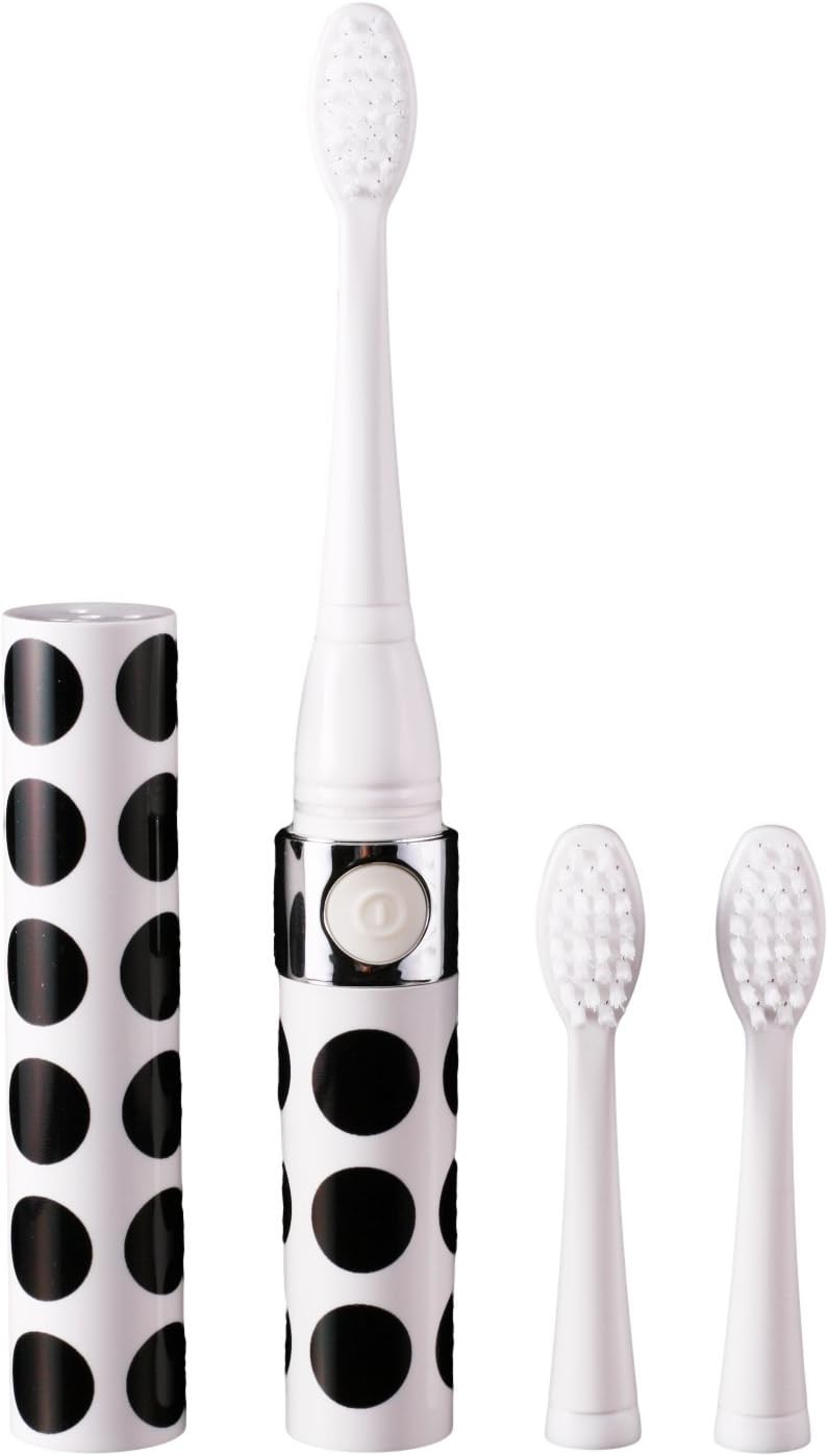 Sonicety Electric Toothbrush HI-923 Black Polka Dot (Portable/Travel Size)