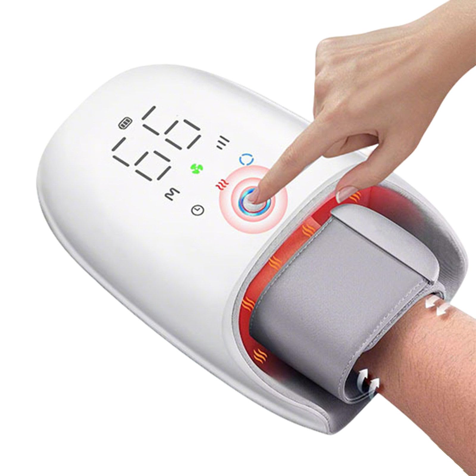 Bezprzewodowy i przenośny masażer do rąk z poduszką powietrzną, ugniatający i chłodzący, urządzenie do pielęgnacji dłoni, timer opróżniania jednym dotknięciem